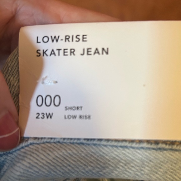 NWT Low Rise Baggy Skater Jean Size 000 Short American Eagle - Picture 3 of 4
